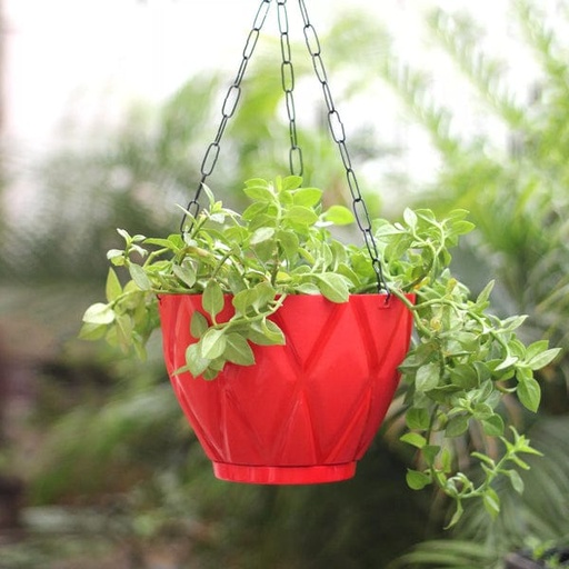 Red Hanging ceramic pot